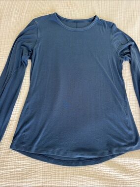 lululemon athletica Women's Long Sleeve Crewneck Top - Slate Blue